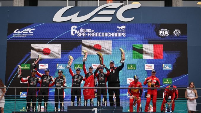 WEC TOYOTA SPA PODIUM