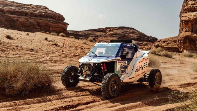 The HySE-X1 on its first ever Dakar stage at Al-Ula.