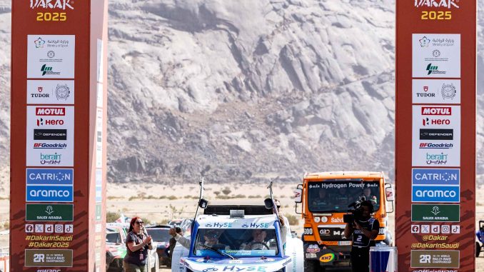 The HySE-X2 at the start of the 47th Dakar Rally in Bisha.