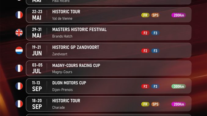 CALENDRIER HISTORIC TOUR